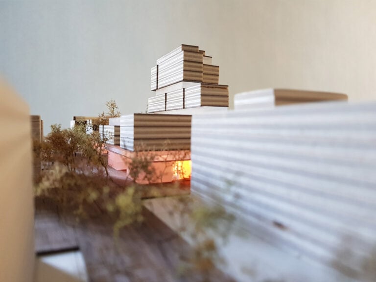 Maquette de l'hôtel Cradle-to-Cradle au Kirchberg à Luxembourg