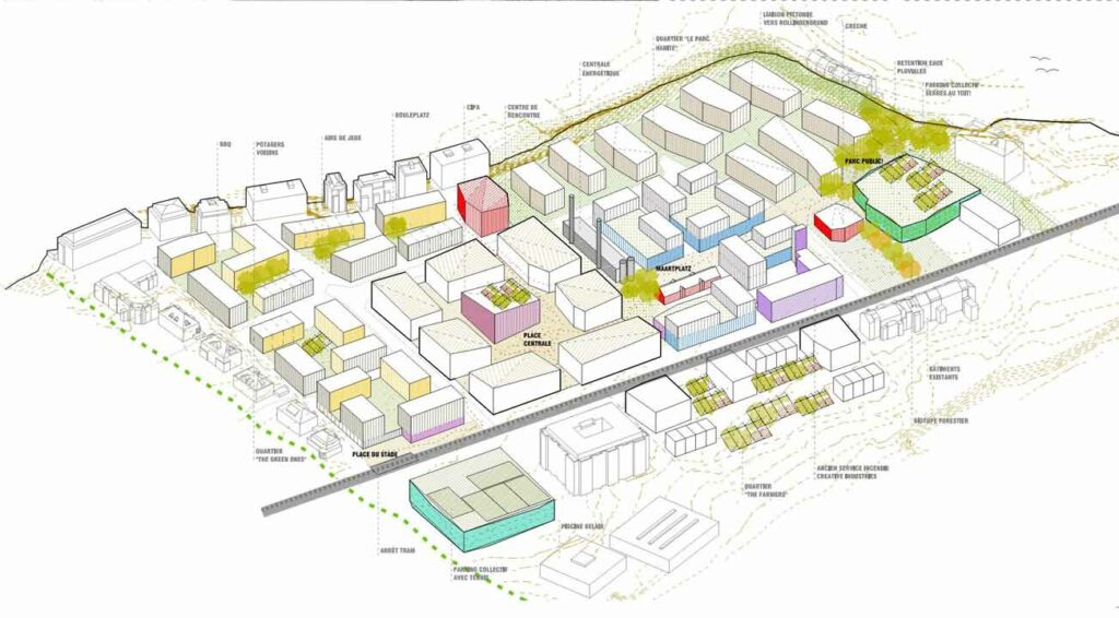 Wunnquartier Stade reconversion quartier masterplan urbanisme concours Luxembourg