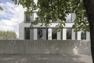 Béton matricé du Lycée Hubert Clément à Esch-sur-Alzette